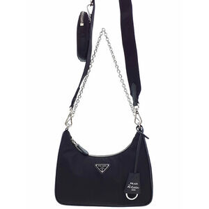 Prada ReEdition 2005 ReNylon Chain Bag Black